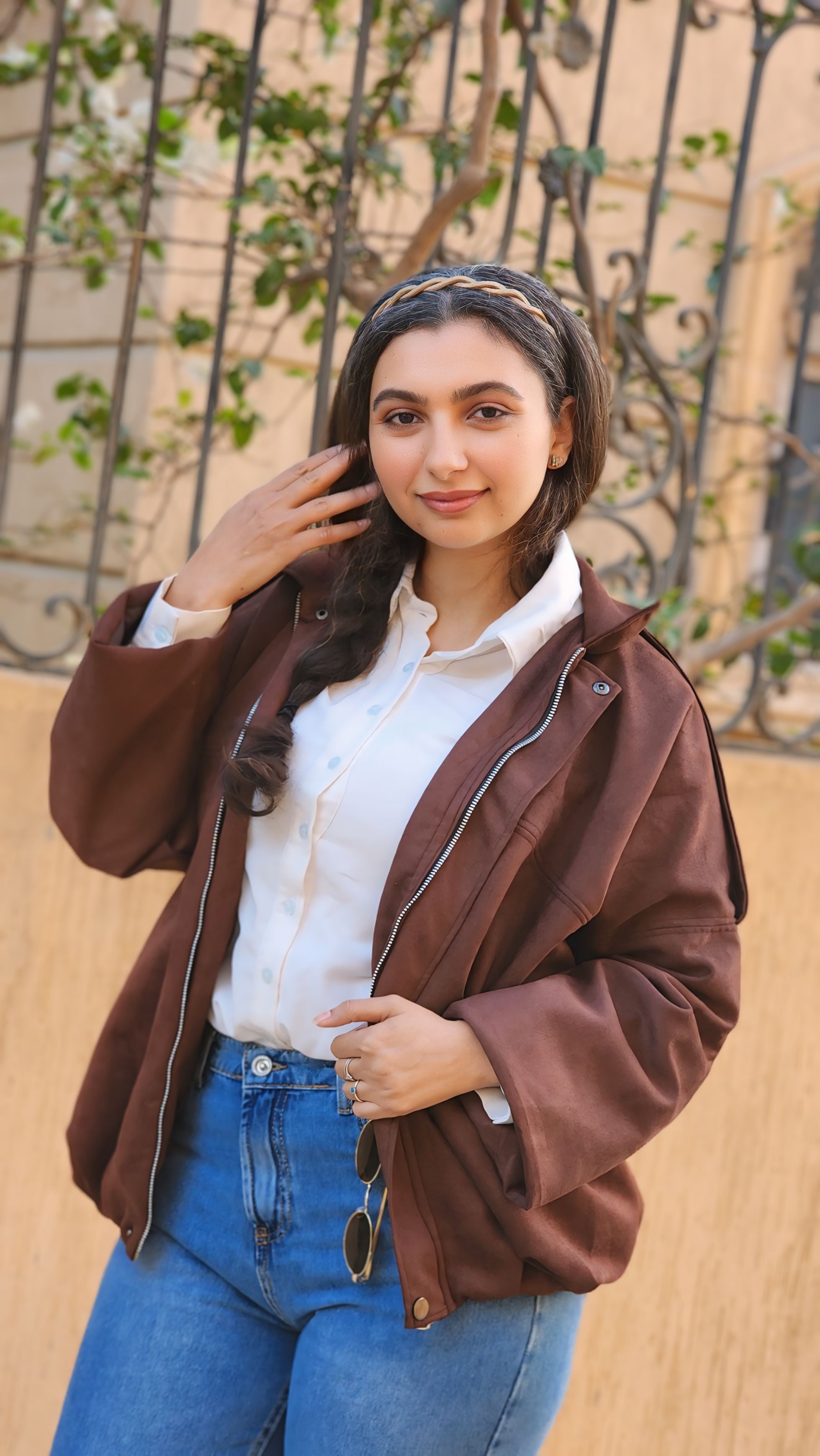 Suede Jacket in Brown